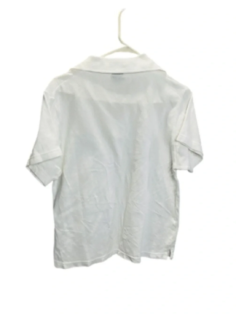 🐱❤️‍🔥Quad Seven EUC Girls White Polo Blouse - Lightweight Short Sleeve - Picture 3 of 5